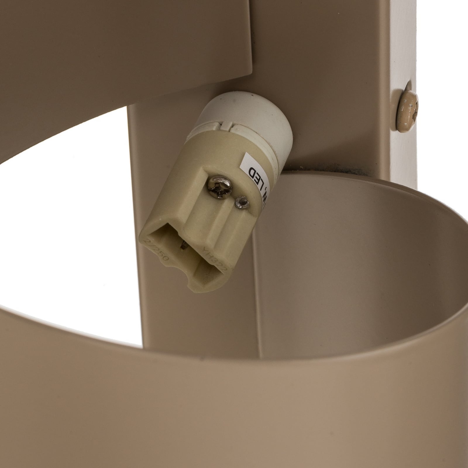 SPINER-seinävalaisin, beige, korkeus 30 cm, metalli, G9