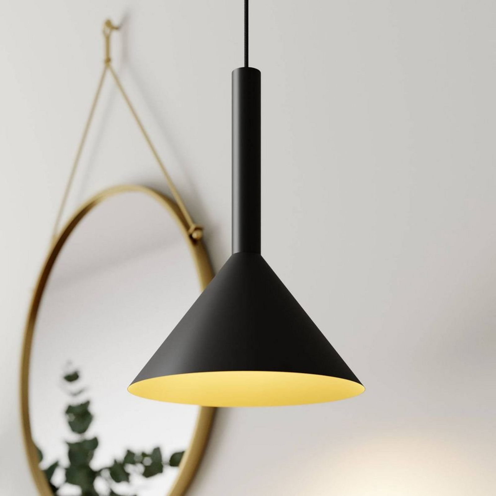 Tadej Lustră Pendul Ø30 Black/Gold - Arcchio