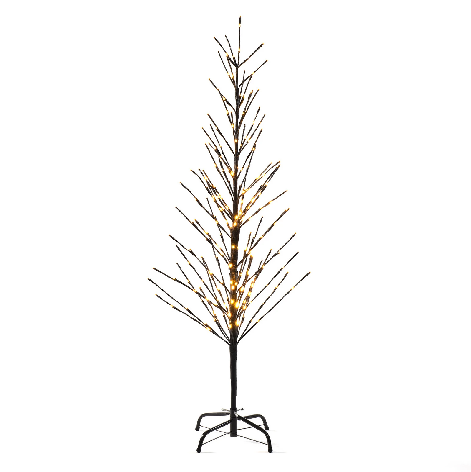 Copac de lumini cu LED-uri, negru, 150 cm
