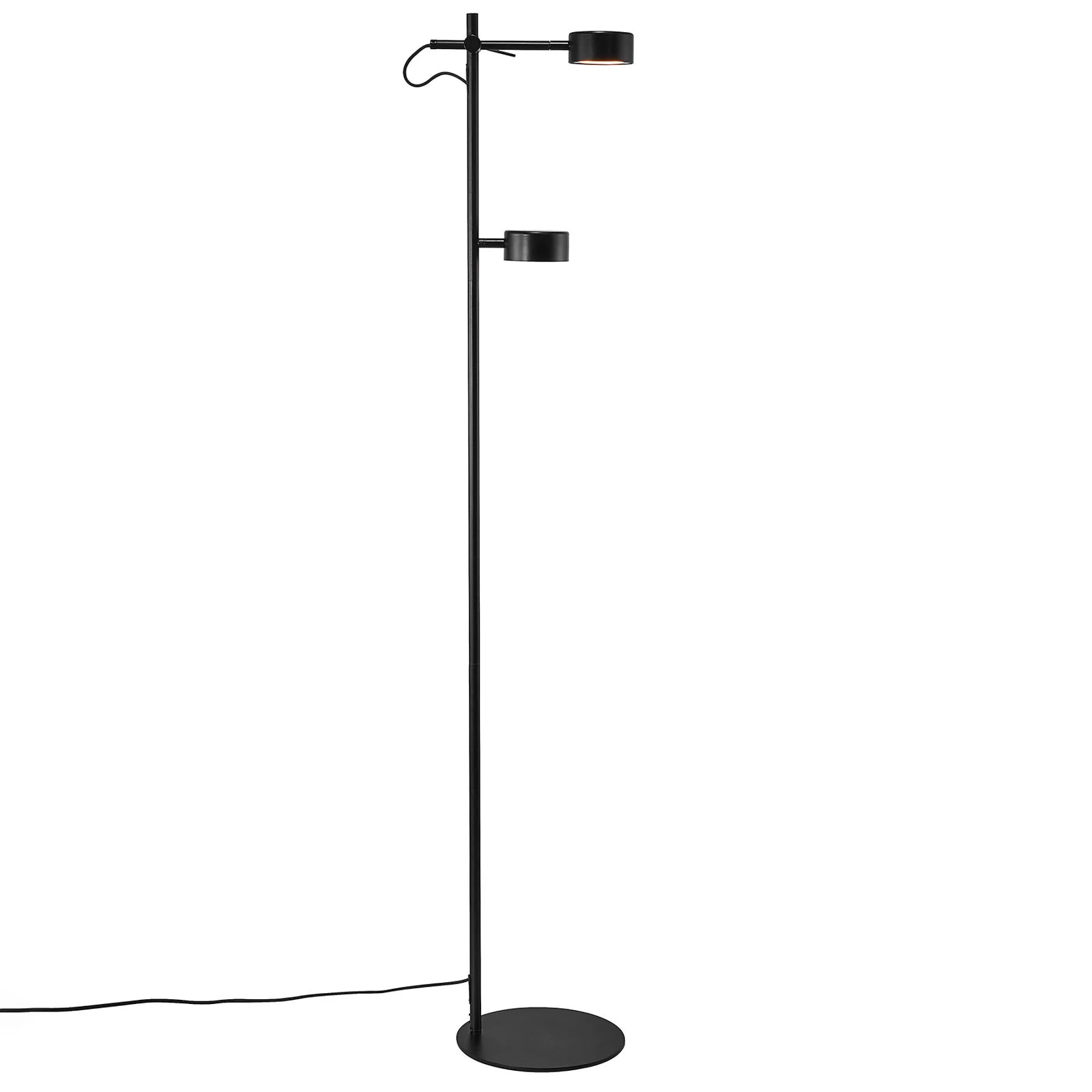LED-Stehleuchte Clyde, zweiflammig, mit Dimmer