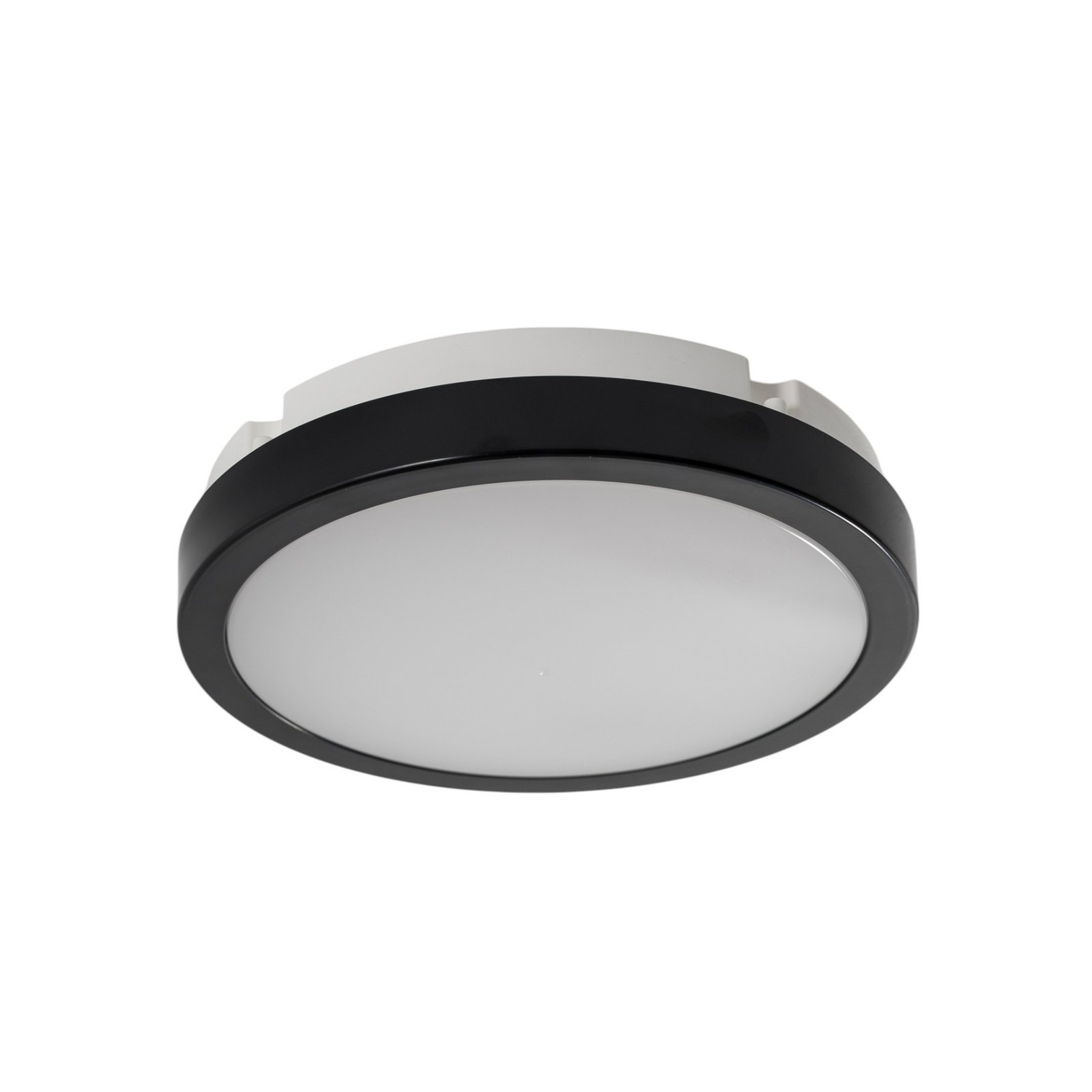 Plafonnier LED Vera, noir, plastique, Ø 22 cm, IP65 Plafonnier LED Vera, noir, plastique, Ø 22 cm, IP65