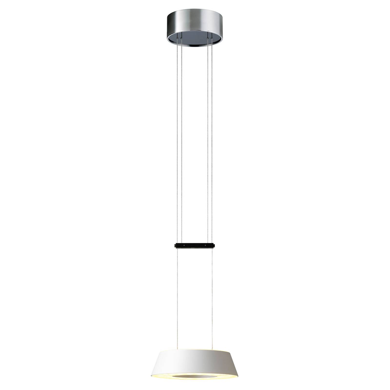 Oligo OLIGO Glance LED pendant lamp 1-bulb matt white, for Living / Dining Room, metal, acrylic, 24.5 W