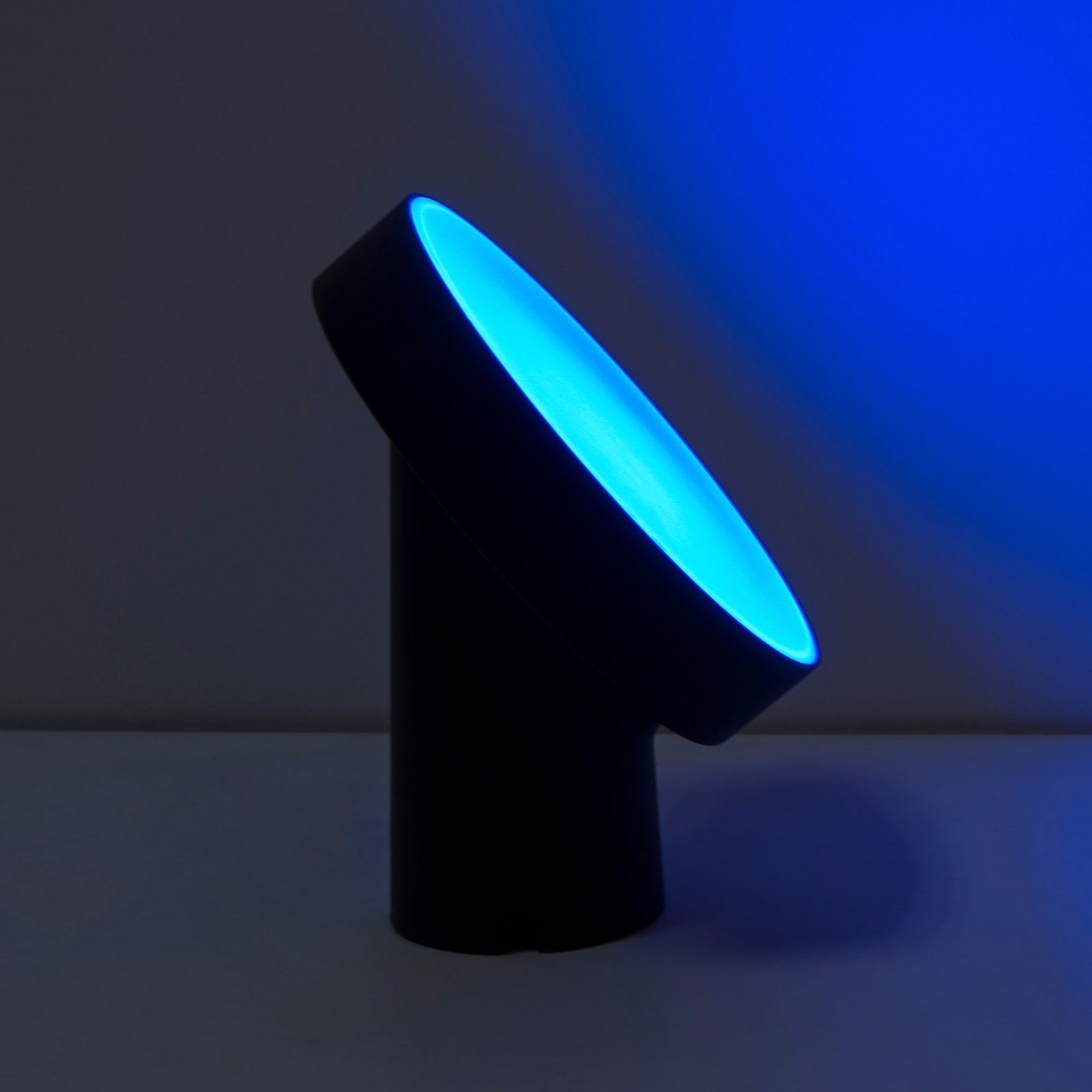 LED asztali lámpa Moa RGBW funkcióval, fekete