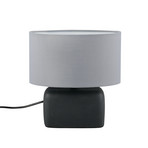 Tafellamp Livare, hoogte 24 cm, grijs/zwart, beton/stof
