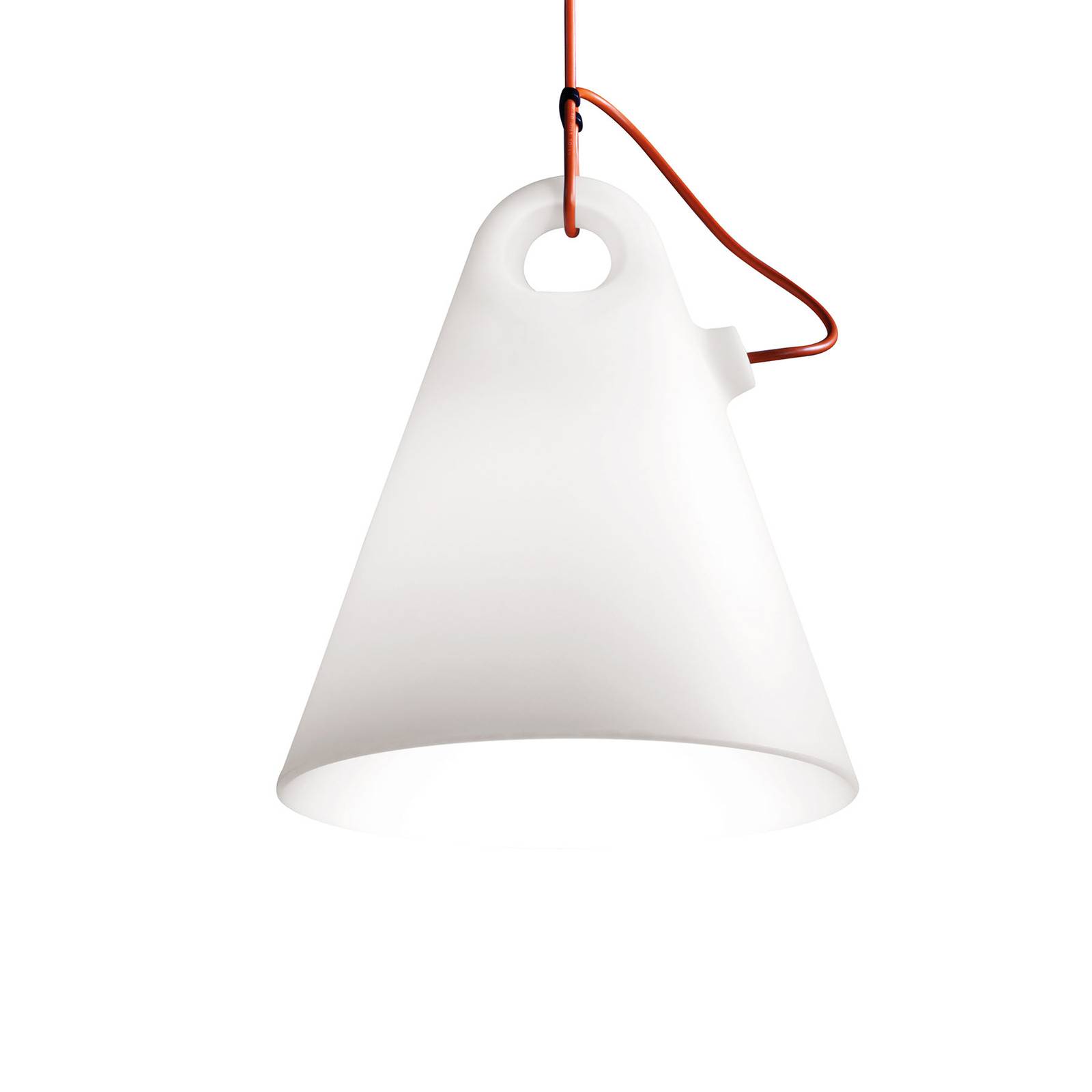 Martinelli Luce Trilly-riippuvalo ja pistoke 45 cm - design riippuvalaisin ulkotiloihin valkoinen, oranssi
