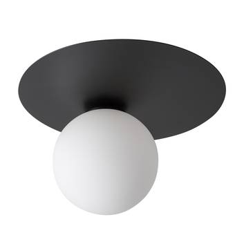 Firn taklampe, rund, 1 lyskilde, svart