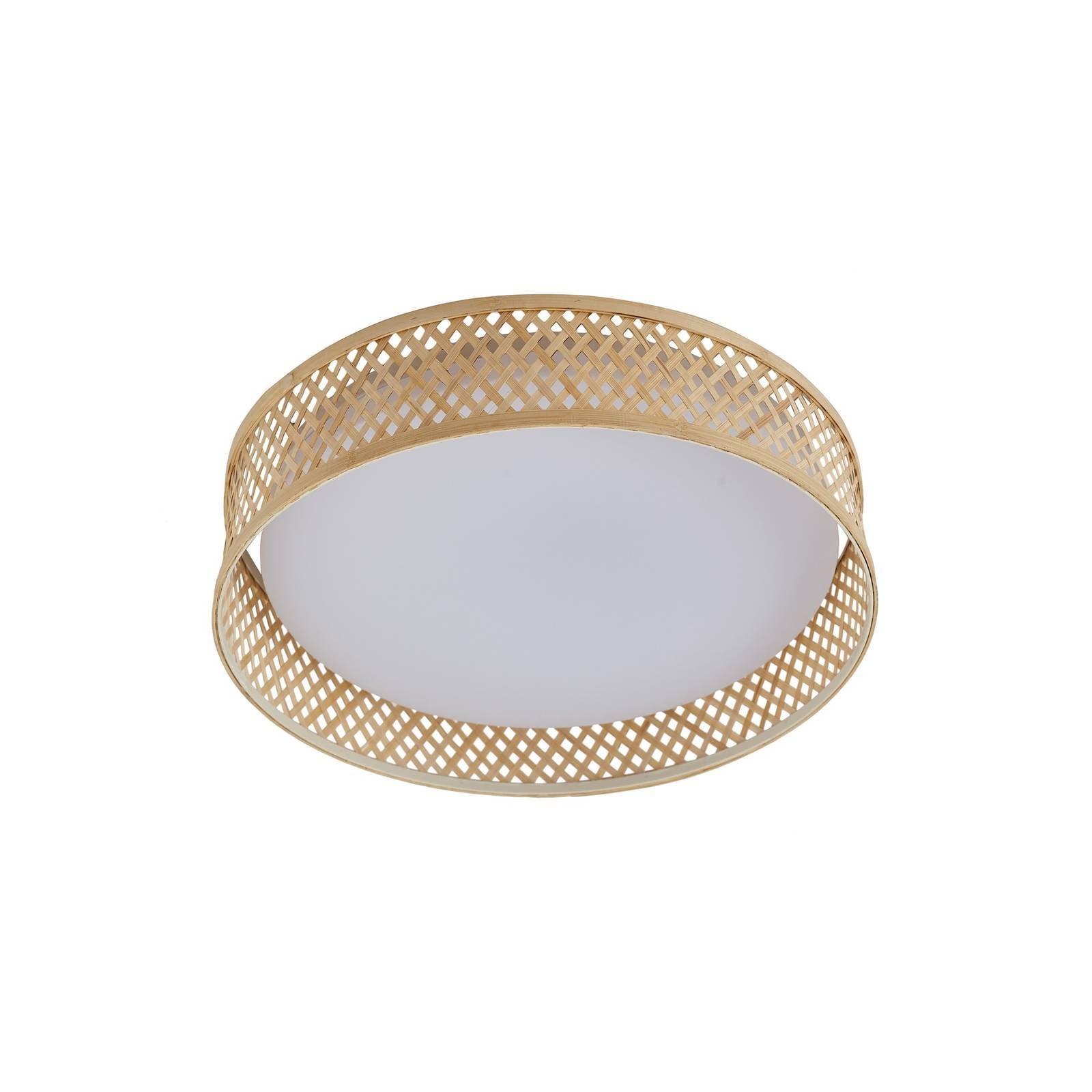 Lindby LED-Deckenleuchte Eilif, Bambus, Ø 40 cm