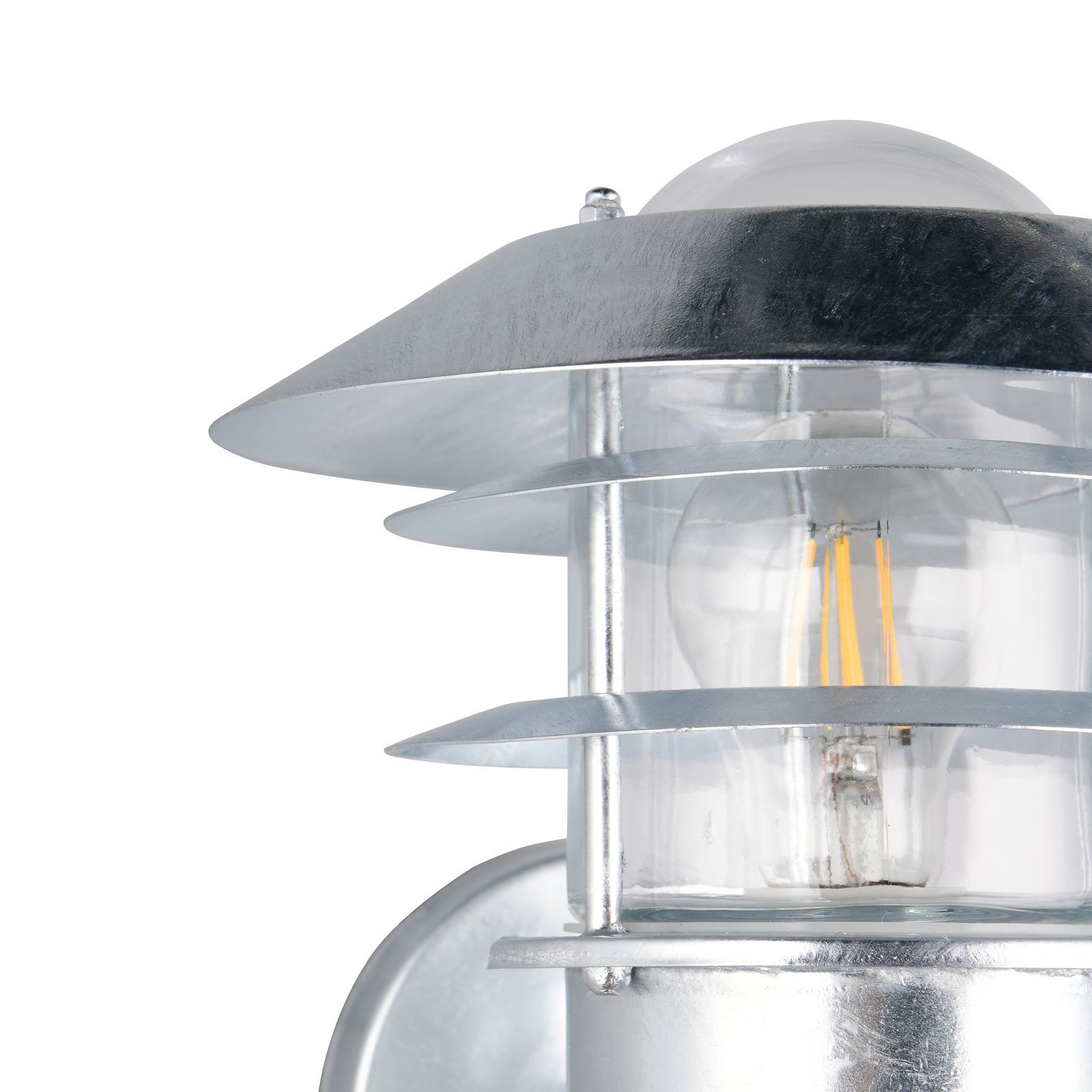 Utendørs vegglampe Ruvuuma sinkfarget Ø 22 cm oppadrettet