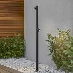 Lindby bolardo luminoso LED Luzian, altura 120cm, negro, pincho de suelo