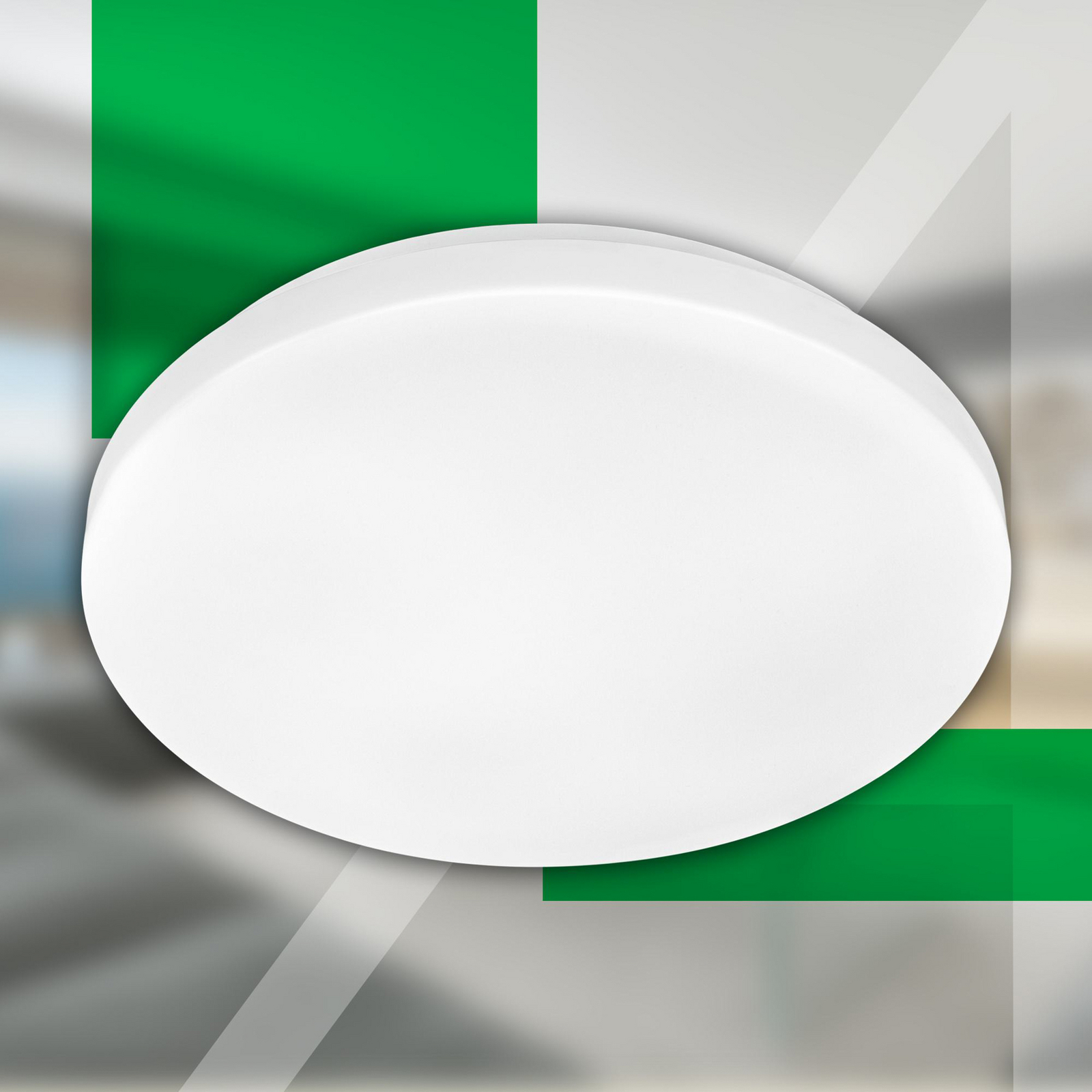LED ceiling light Elipso, white, plastic, Ø 29 cm, 4000K