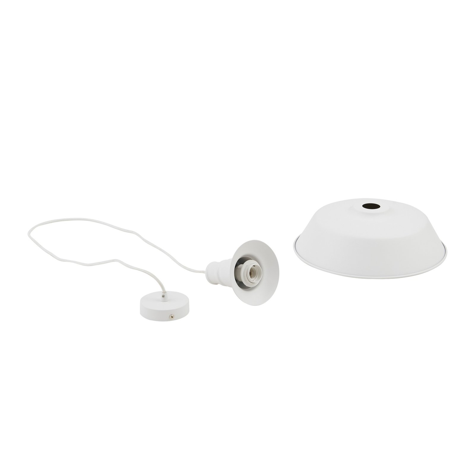 Lindby suspension Laylan, blanc, Ø 36 cm, métal