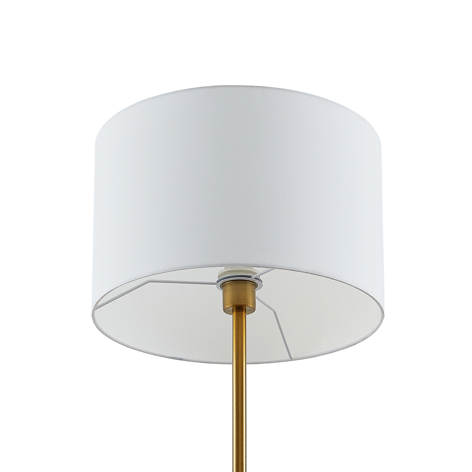 Lindby Aovan floor lamp with shelf and USB, bronze Lights.co.uk