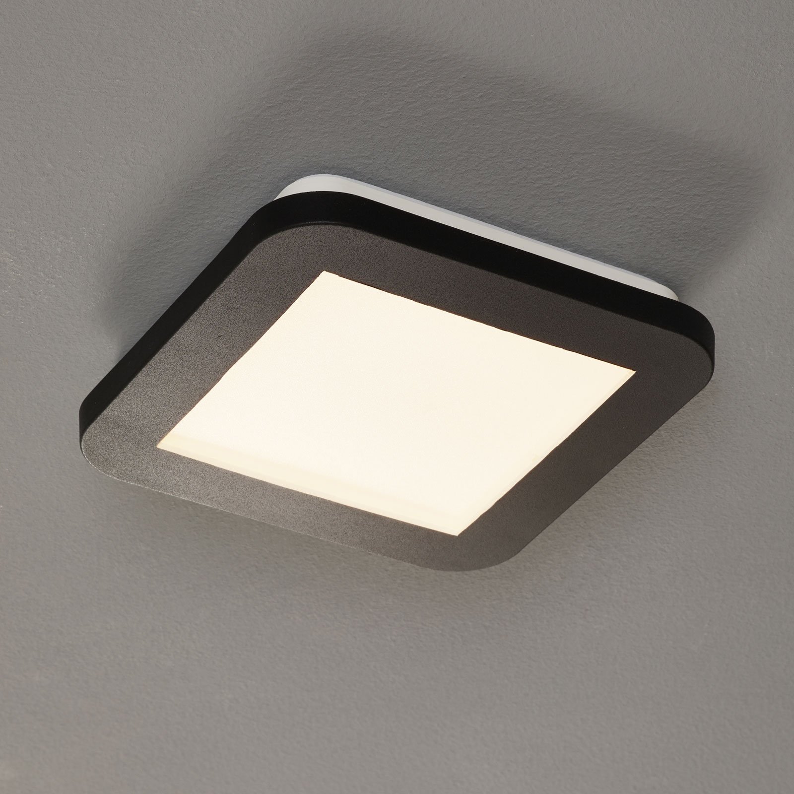 LED-taklampa Camillus, kvadratisk, 17 cm
