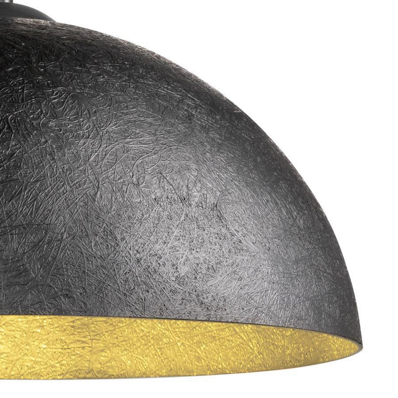 SLV Żyrandol Forchini, 50 cm, czarny/złoty, tworzywo sztuczne