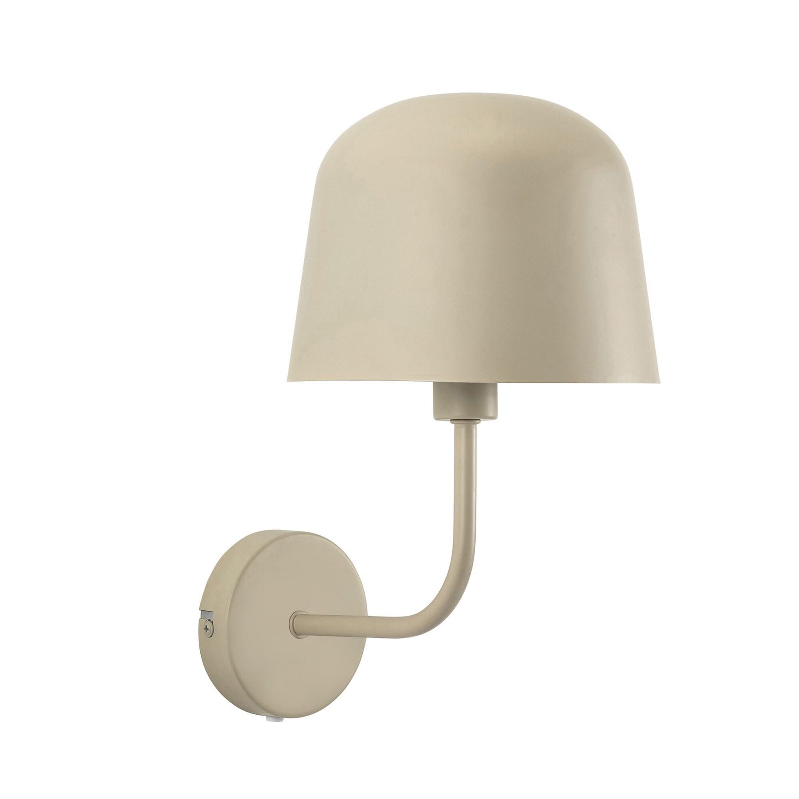 Forlight vegglampe Fres, beige, stål, bredde 18,5 cm