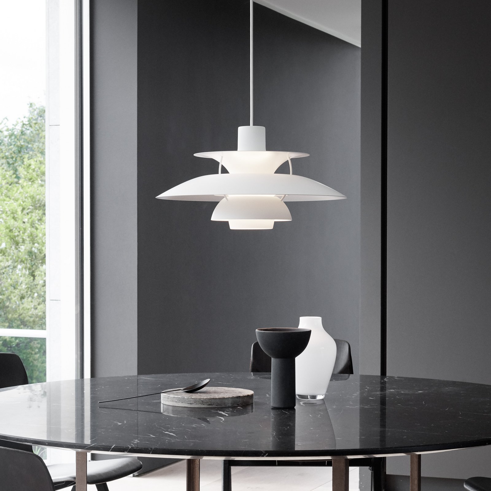 Louis Poulsen PH 5 suspension monochrome blanche