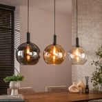 Pendelleuchte Sfera Tricolore, mehrfarbig, 3-flg., Glas, E27