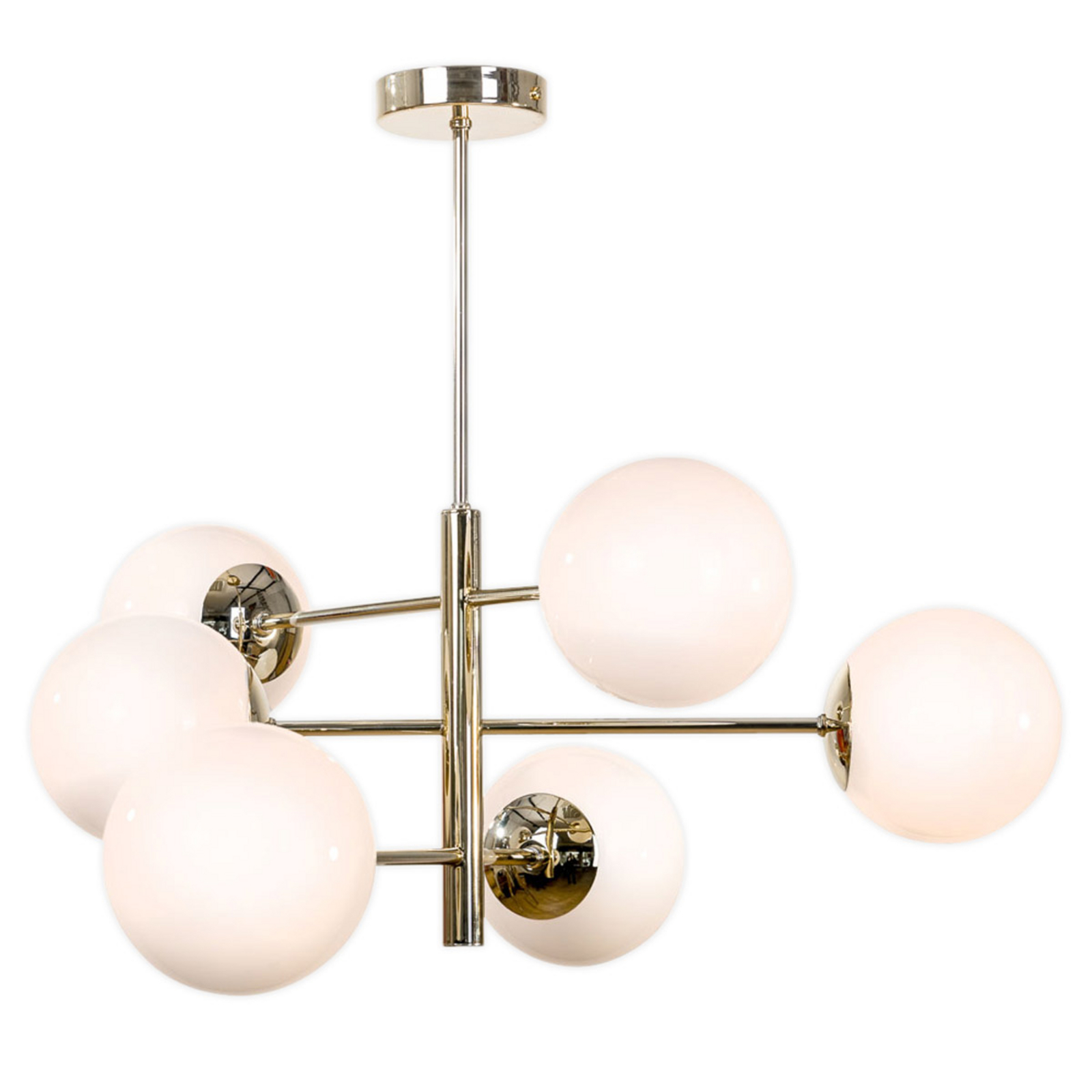 Deckenlampe Aurora, sechsflammig, gold