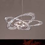 Crystal hanging light Trilogy 6 bulb