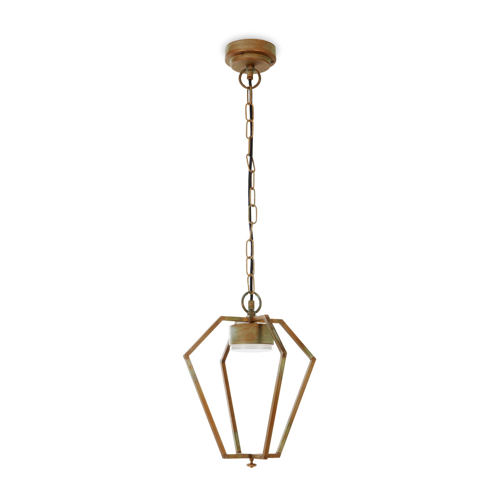 Gemstone 3452 LED outdoor hanging light brass/opal