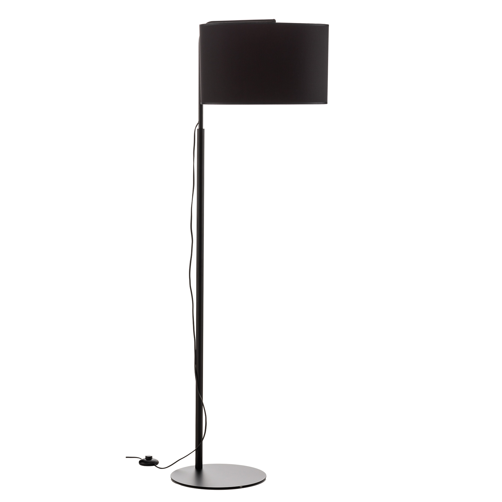 Soho floor lamp, cylindrical curved black/gold