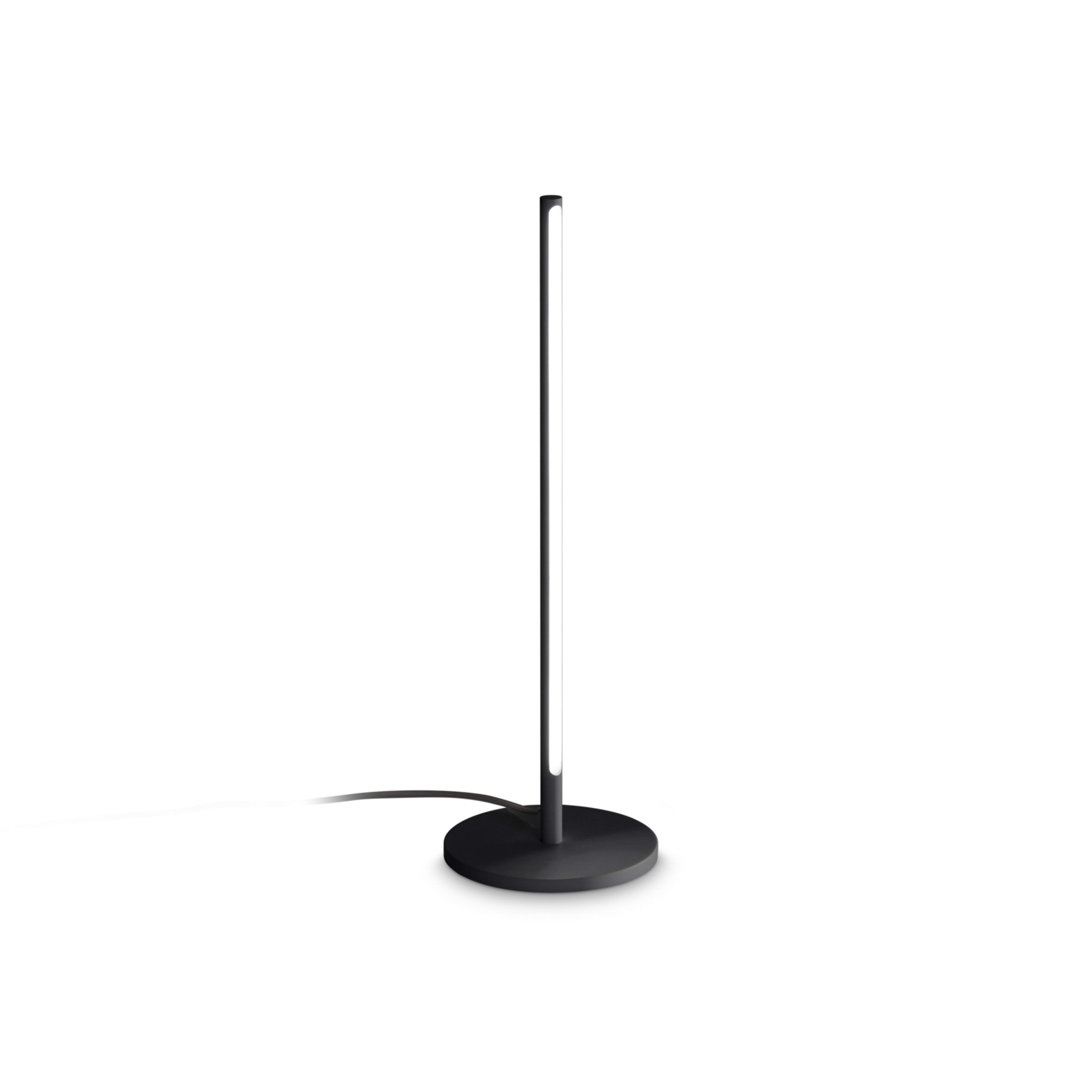 Ideal Lux LED-pöytävalaisin Filo musta alumiini korkeus 47 cm