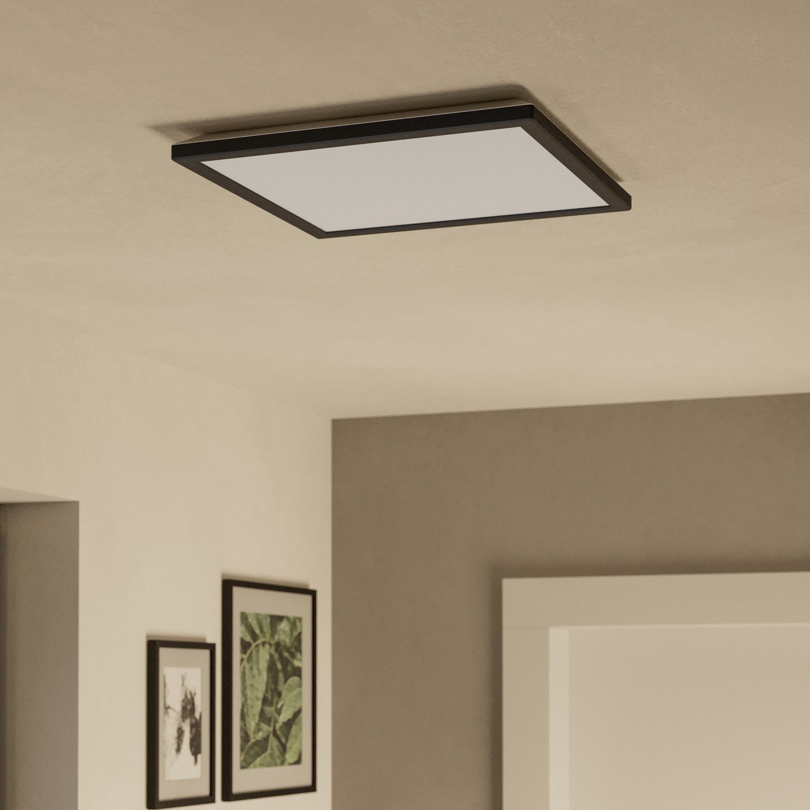 EGLO connect LED-Deckenlampe Rovito-Z, schwarz, 39 x 39 cm