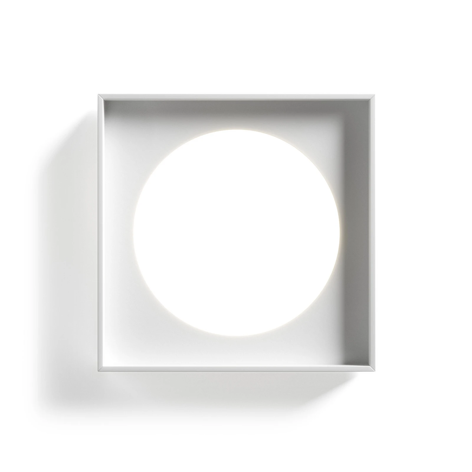 Luceplan Cassette Aplique de pared LED Phase Cut 40x40cm