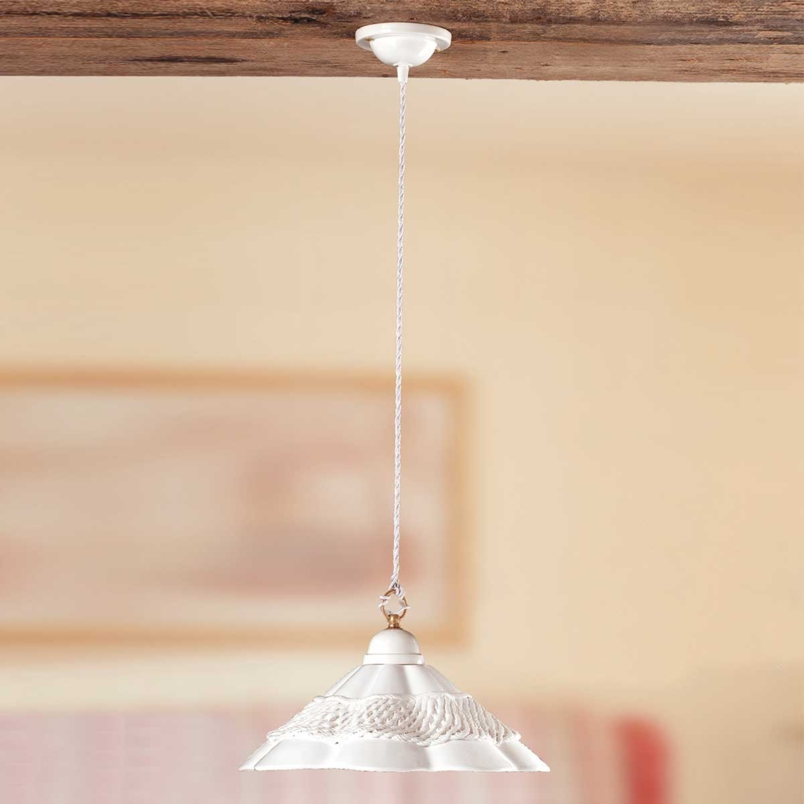Gonnella függő lámpa, középen dekoratív éllel