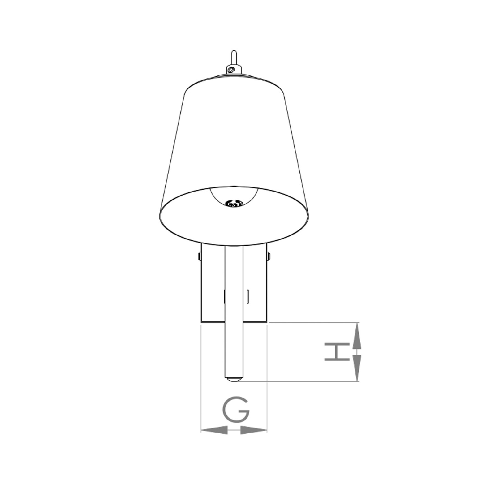 Lacey væglampe, sort, trædetalje, 1 lyskilde
