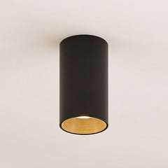 Arcchio Downlight Brinja, sort, metal, Ø 6 cm, rund, GU10