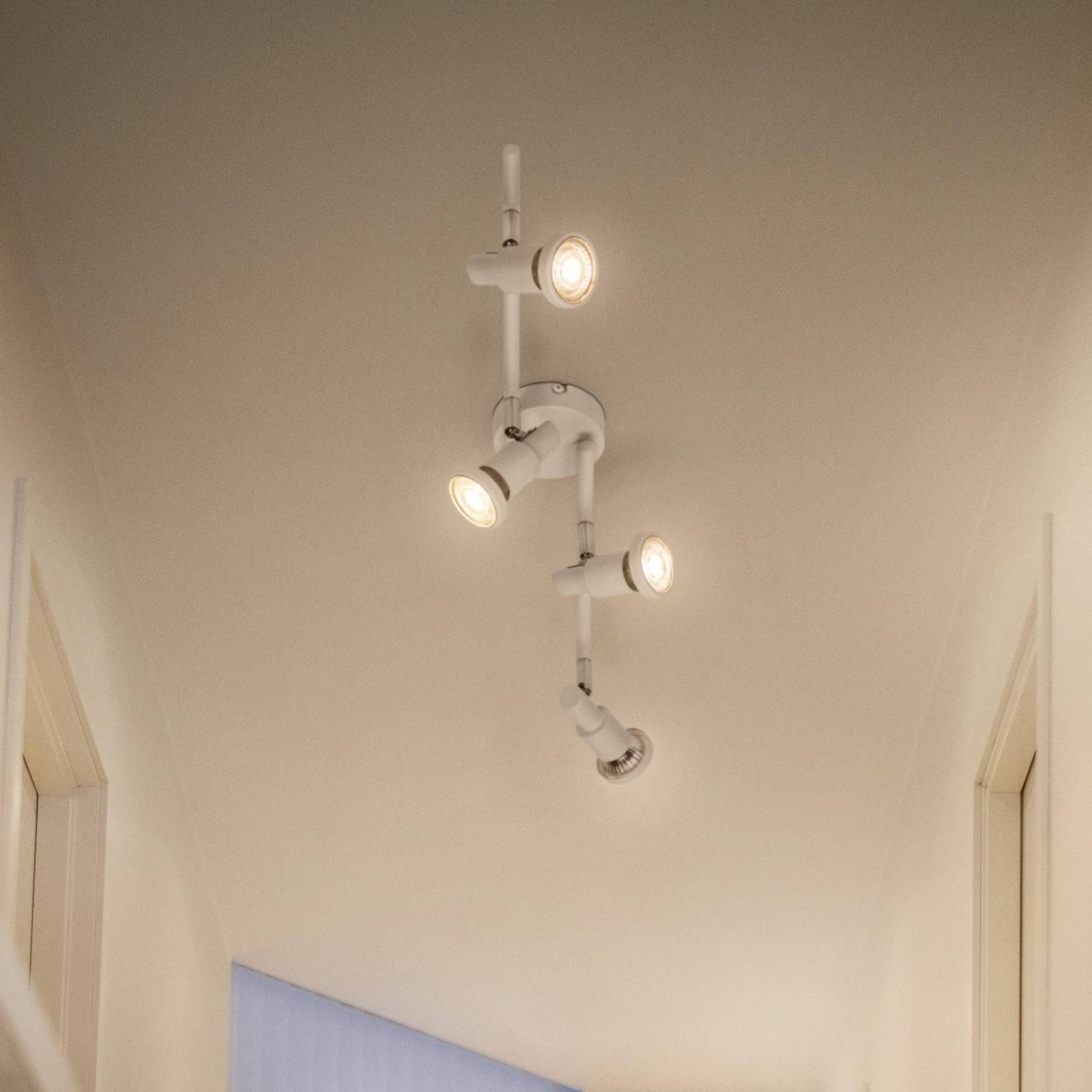 LEDVANCE Spot pour plafond LED GU10 à 4 lampes blanc