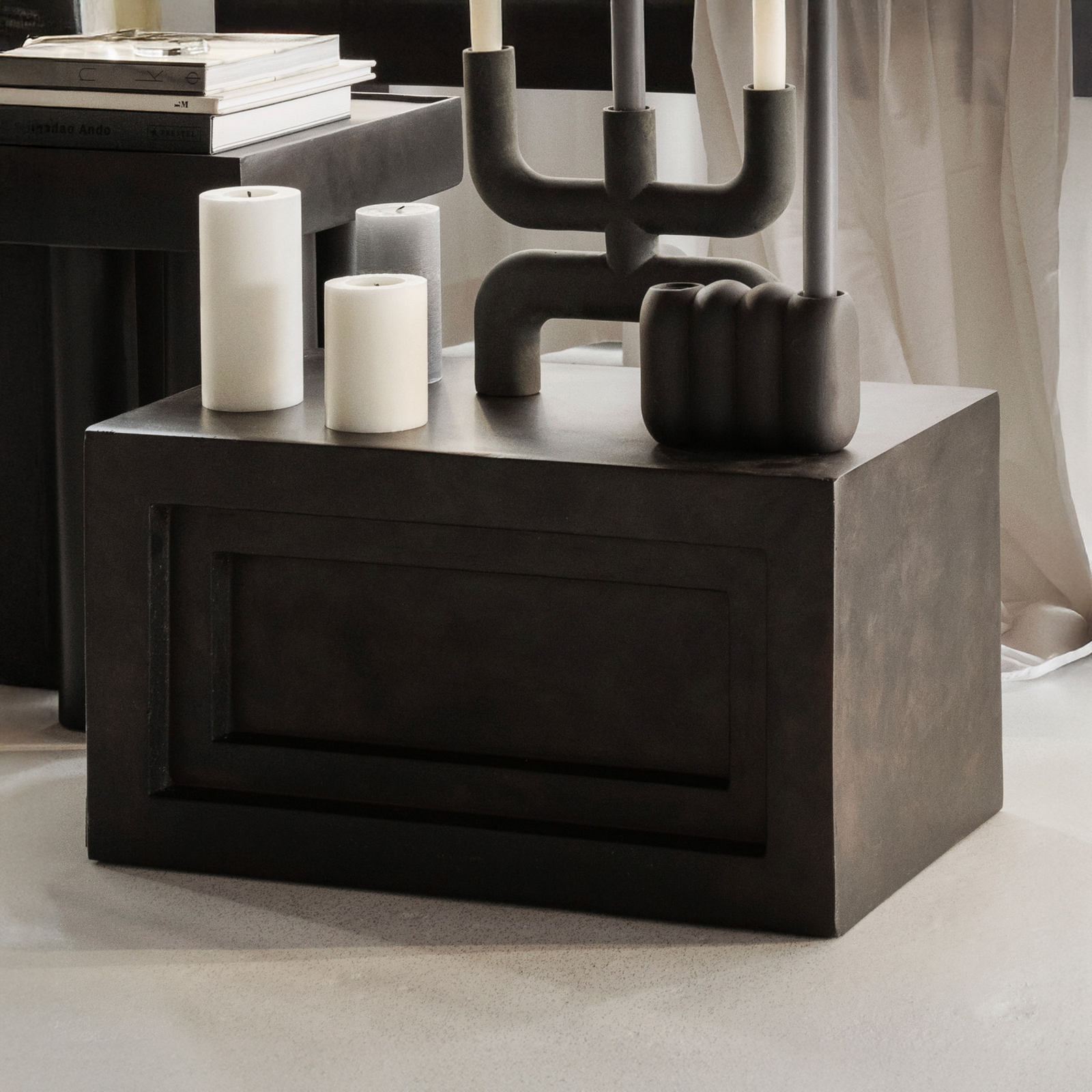 Podium Podest w kolorze kawy, 55 cm, beton włóknisty – 101 Copenhagen