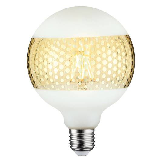 Paulmann E27 globe LED bulb 4.5 W ring mirror gold