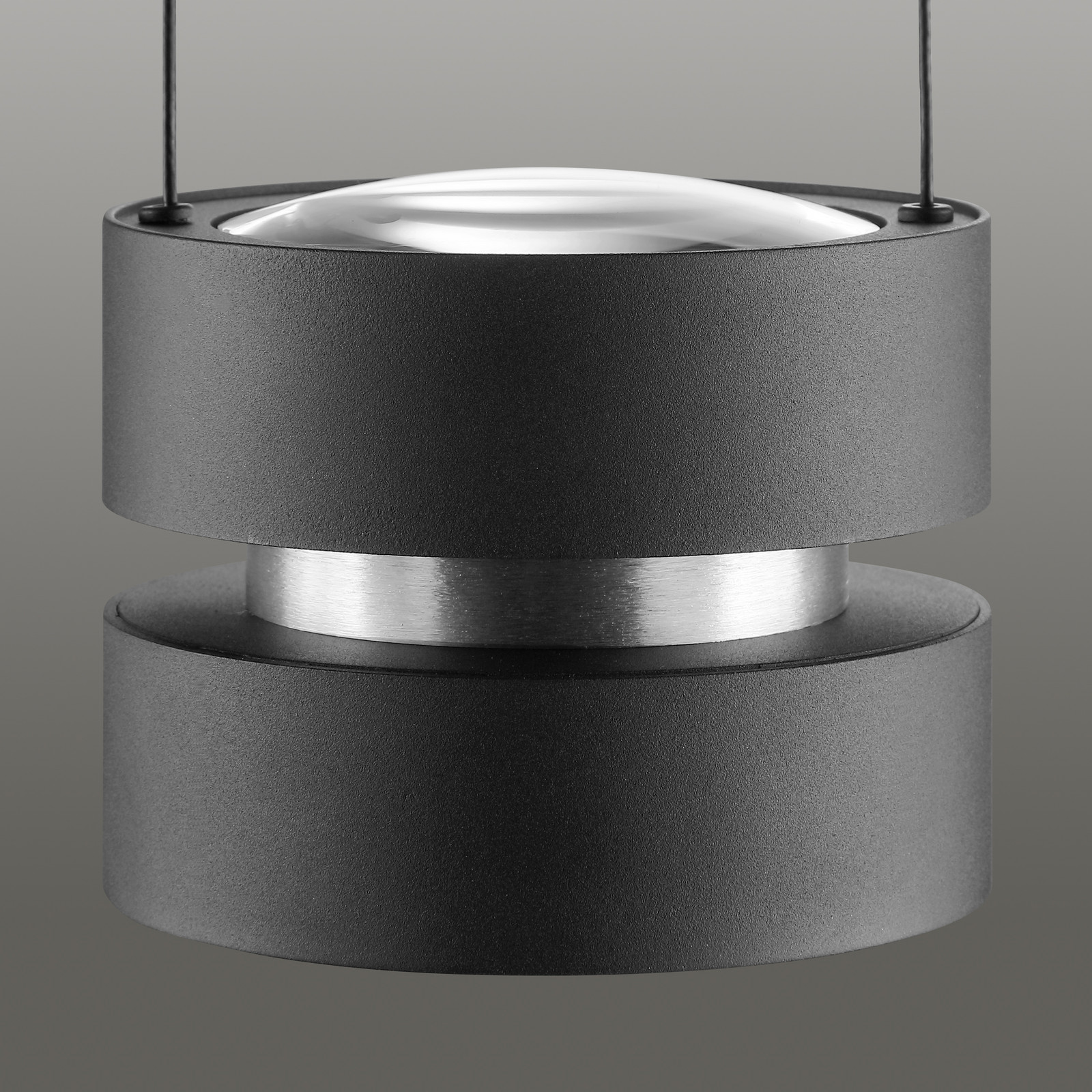 Brilliant Lampă suspendată LED Glow-Sphere Ø 18 cm negru metal - Camera de zi / sufragerie - Modern - negru aluminiu
