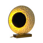 LED-Tischlampe INFINITY TAVOLO, schwarz/gold, 27 cm, Metall