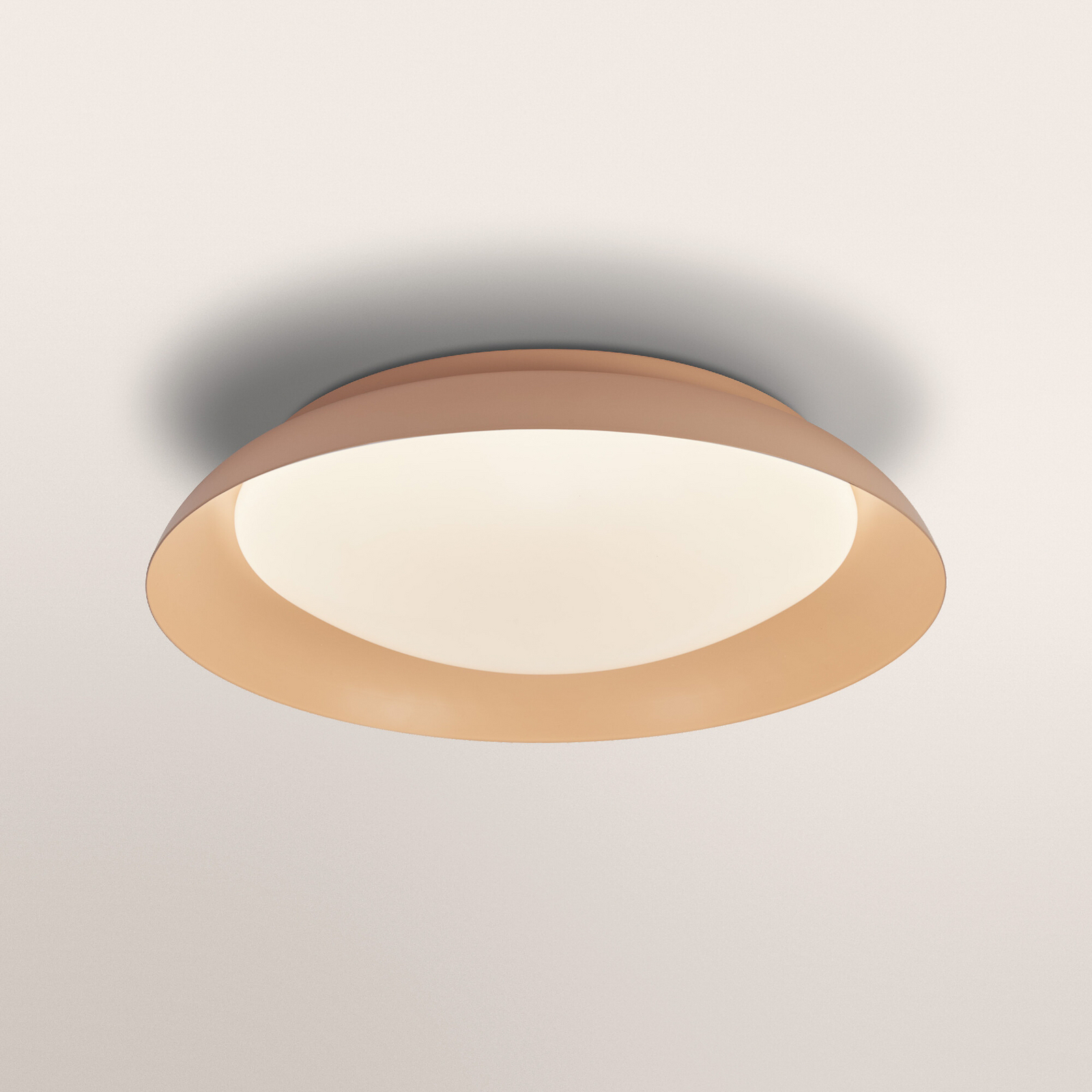 OSRAM LED griestu lampa ORBIS PLATE, rozā, Ø 48 cm, clickdim