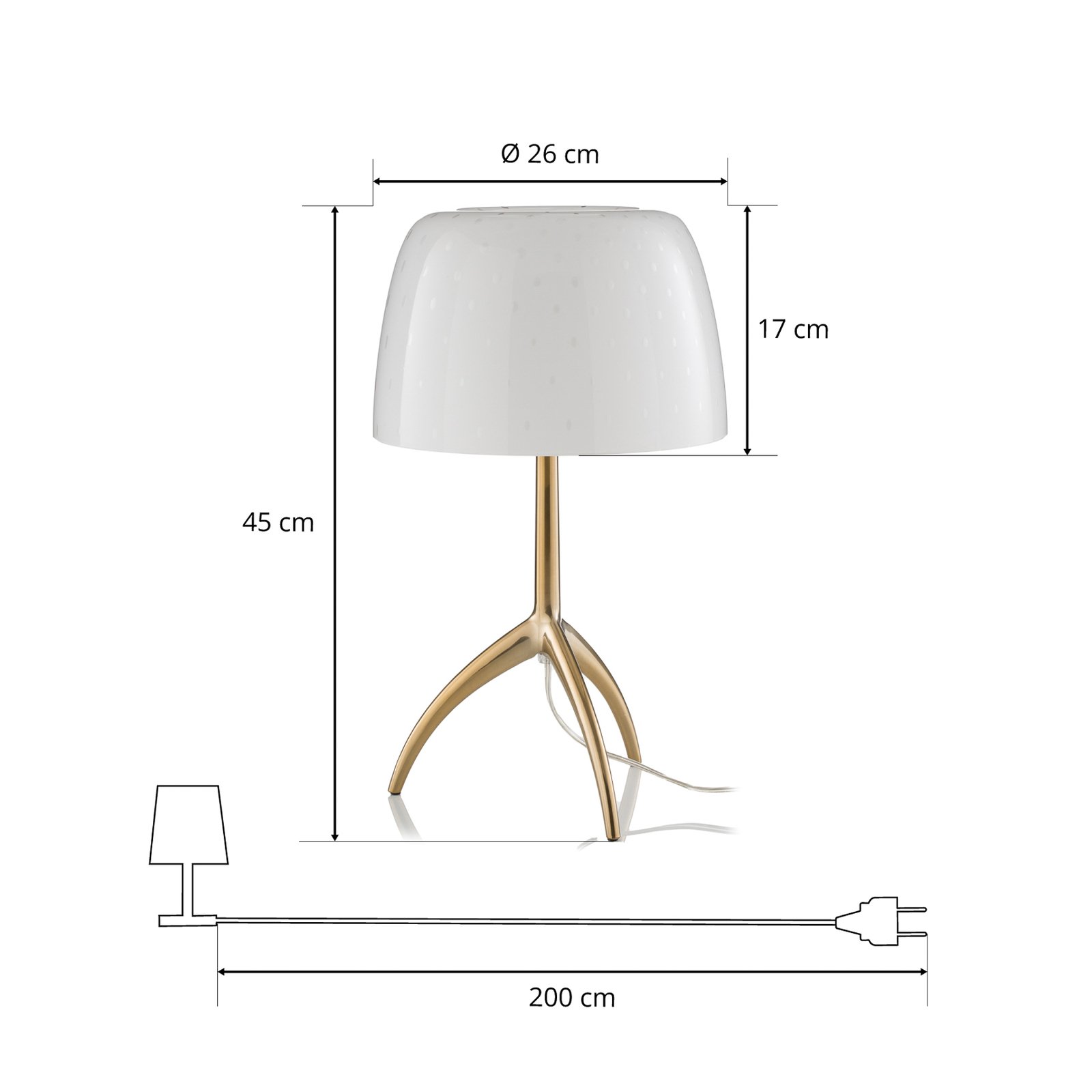 Foscarini Lumiere 30 grande table lamp, glass