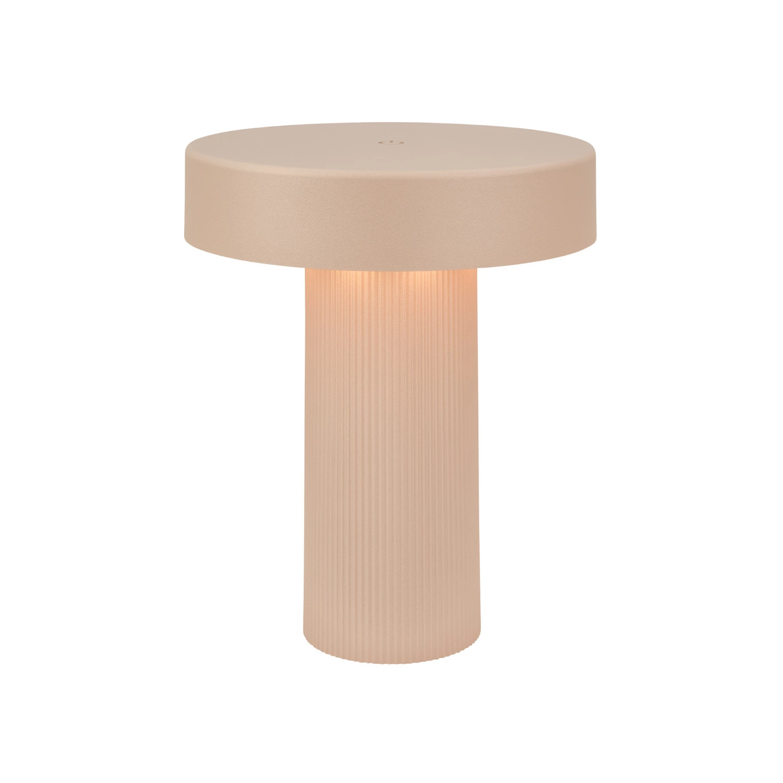 stolová LED lampa na batérie Bito, béžová/béžová, výška 20 cm, IP44