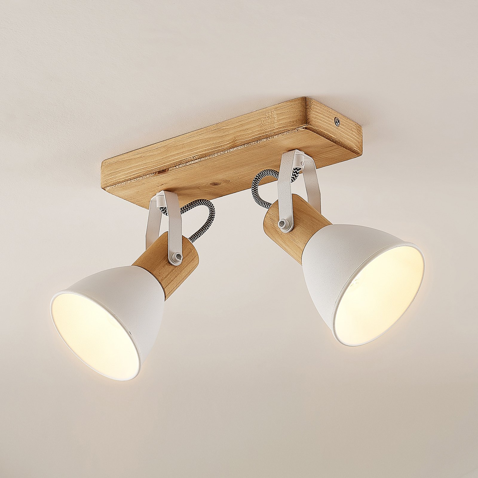 Merela 2 PlafondWood/White - Lindby