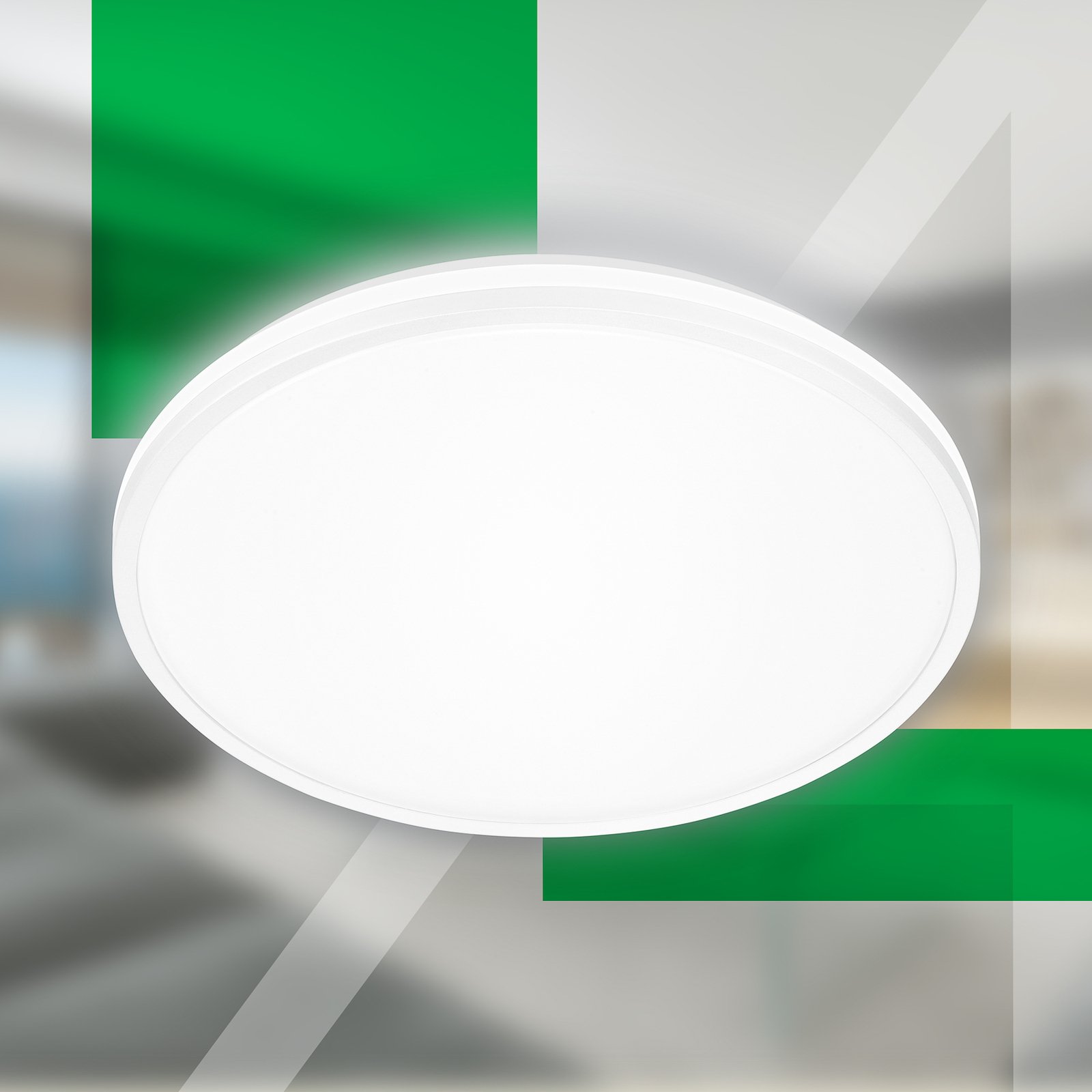 Pulap A LED ceiling light, white, Ø 33 cm, plastic