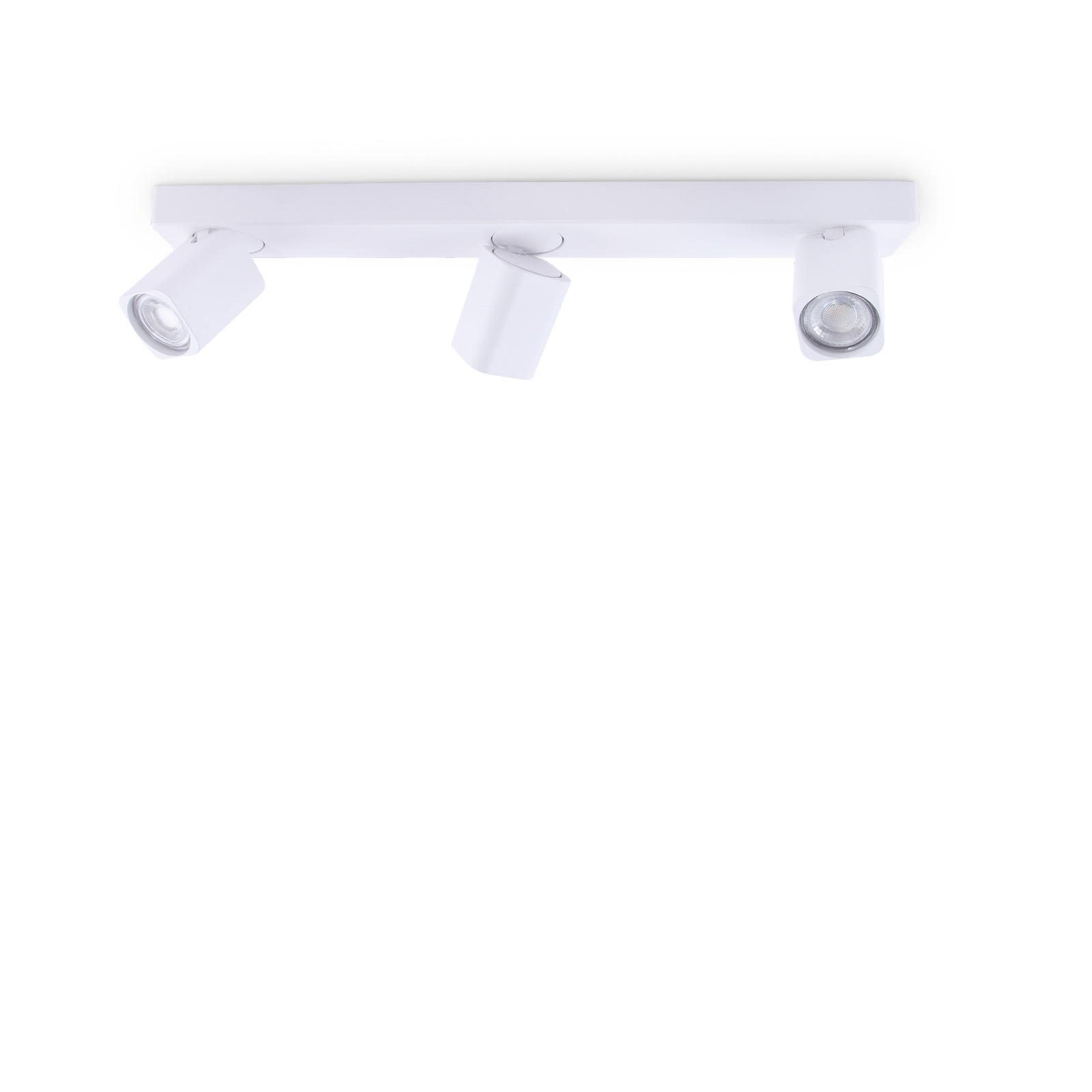 Ideal Lux spot pour plafond Rudy Square, blanc, à 3 lampes, métal