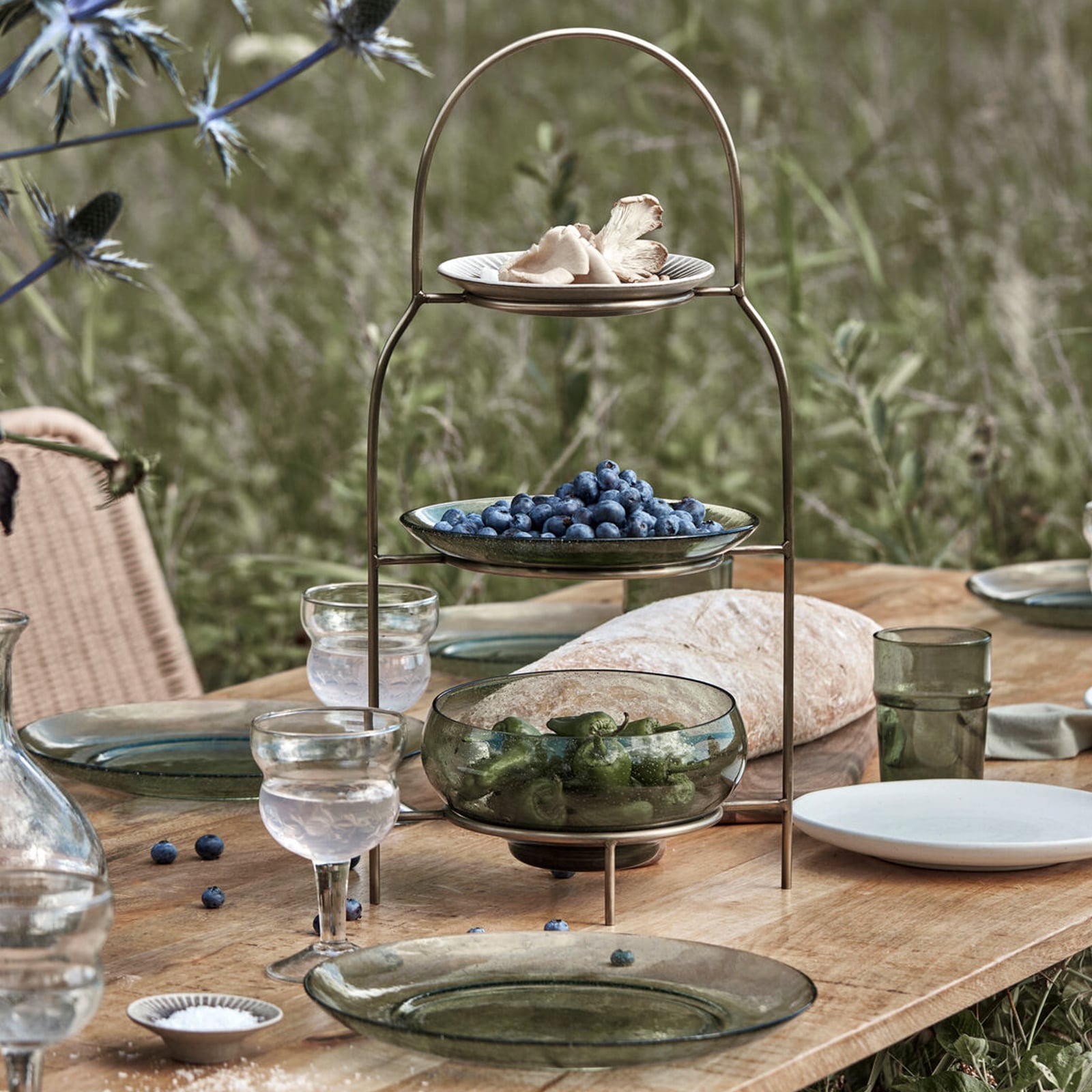 Portapiatti HDSana in ottone anticato, altezza 47 cm - House Doctor