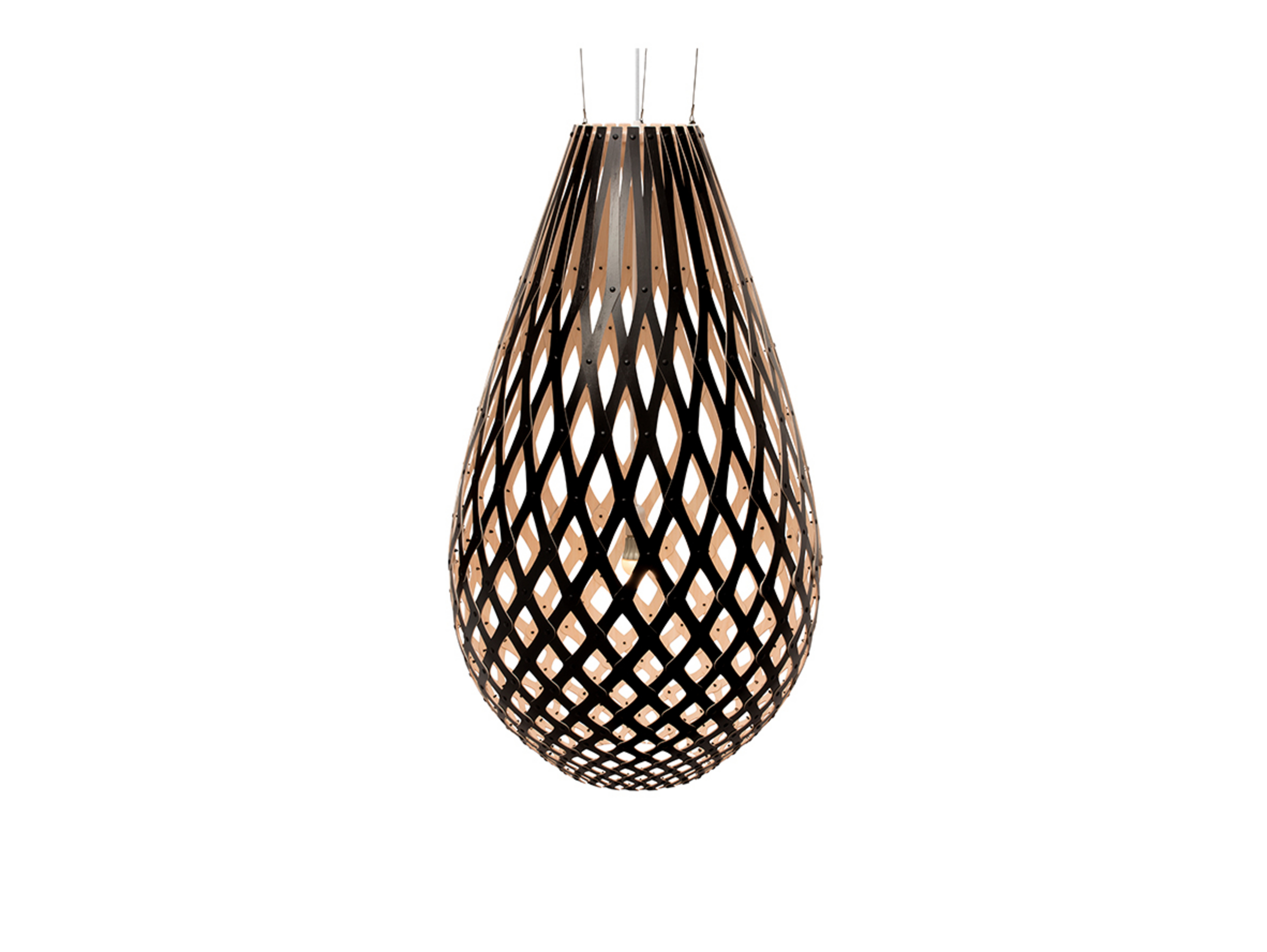 Koura Suspension H160 Noir 1 Côté - David Trubridge