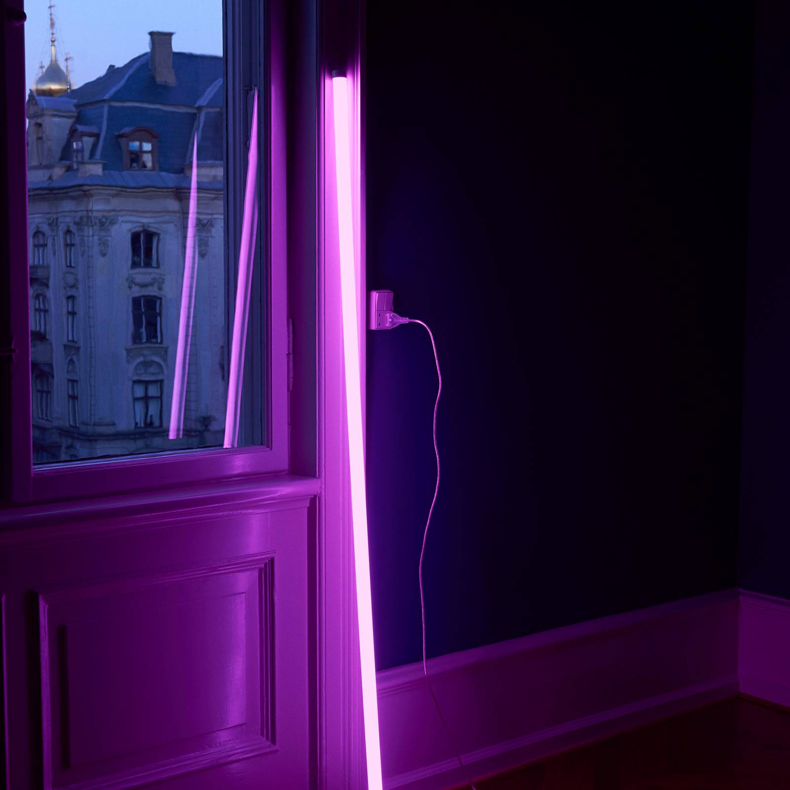 HAY LED-rörlampa Neon Tube, rosa, PVC, längd 1,5 m, kontakt