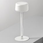 OLEV Tee designer table lamp with rechargeable battery, white