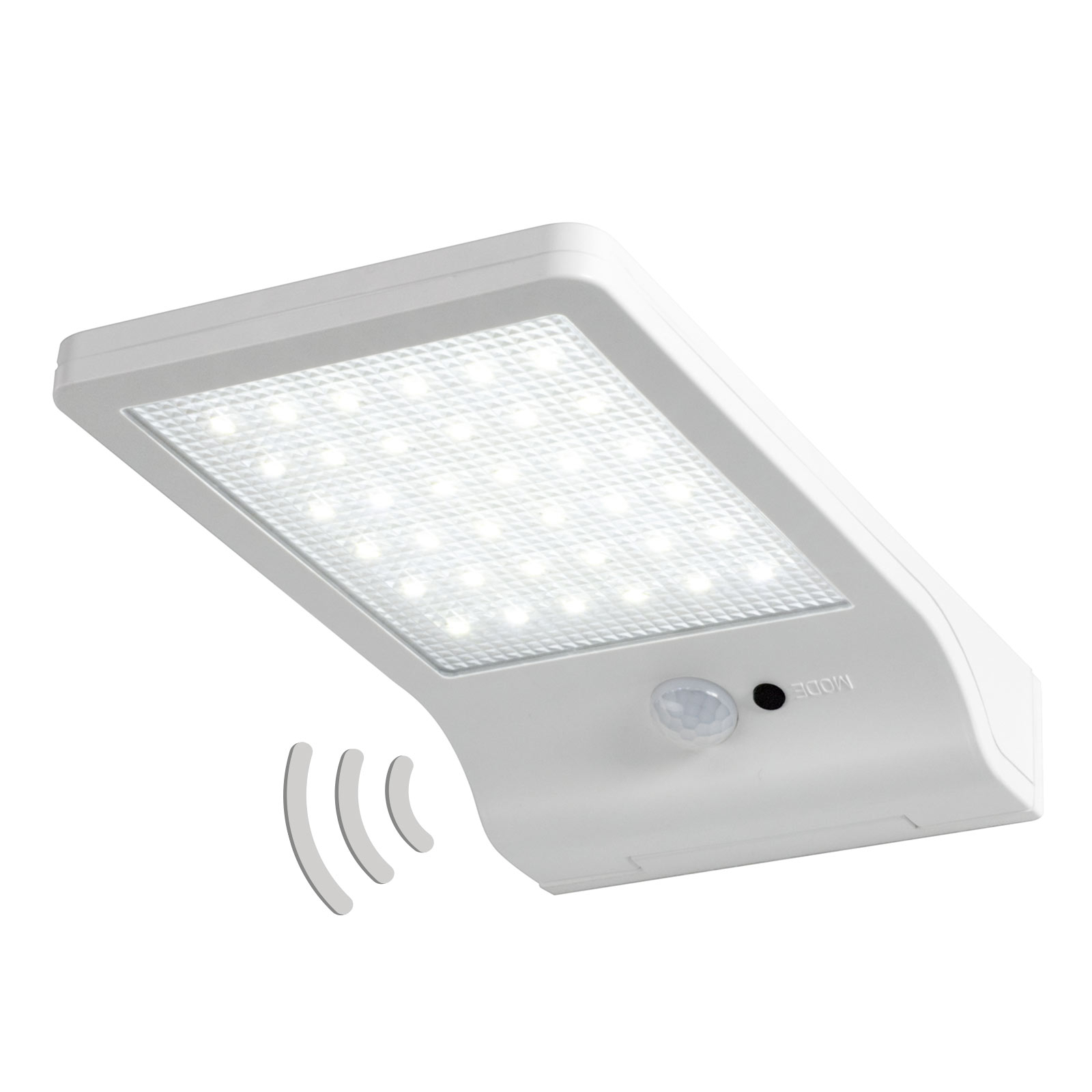 LEDVANCE DoorLED LED-væglampe med solcelle, hvid