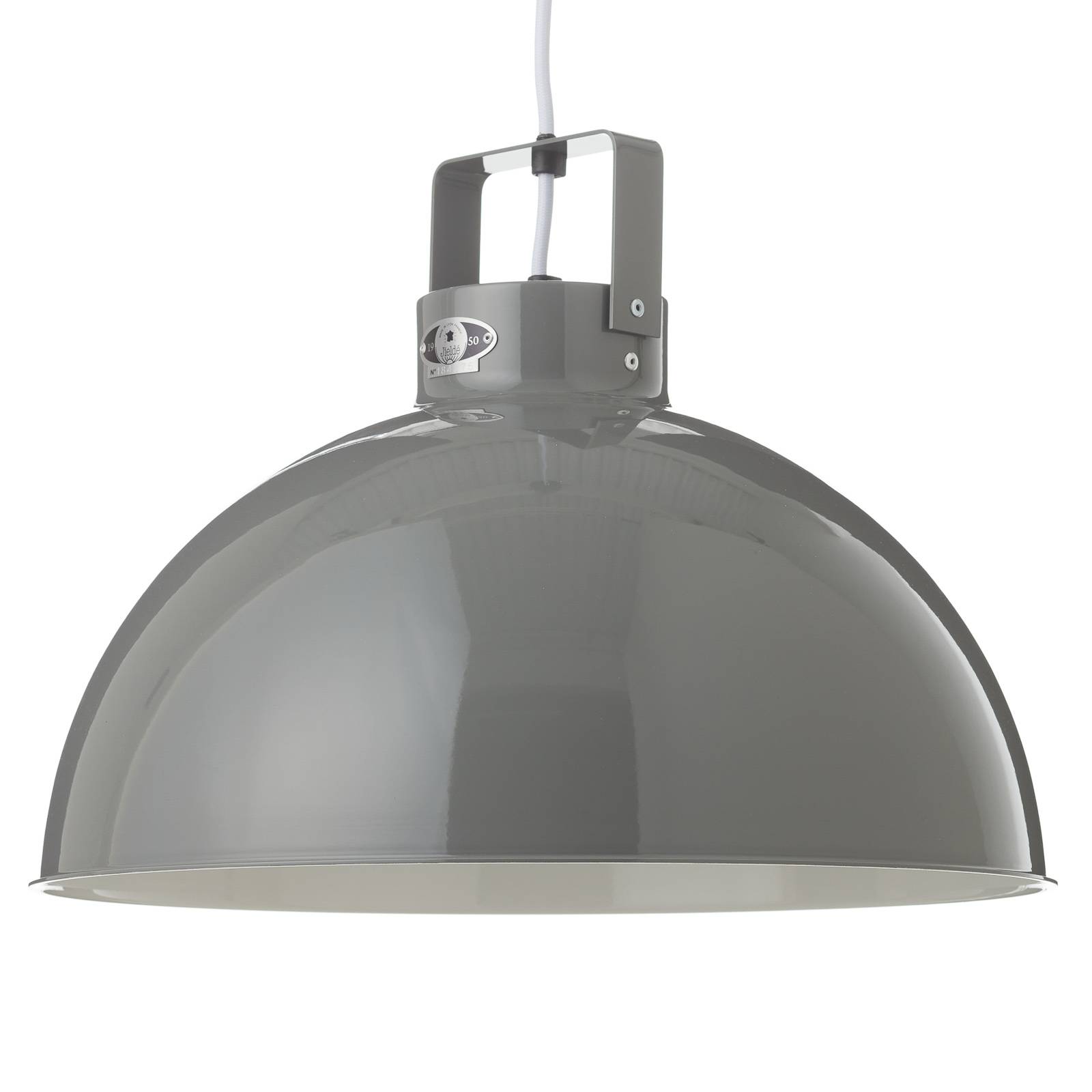 Jieldé Dante D450 lampa wisząca, szara, Ø 45 cm