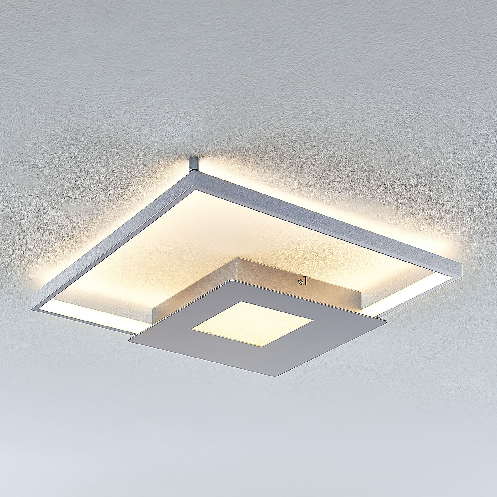 Anays LED ceiling lamp, angular, 42 cm