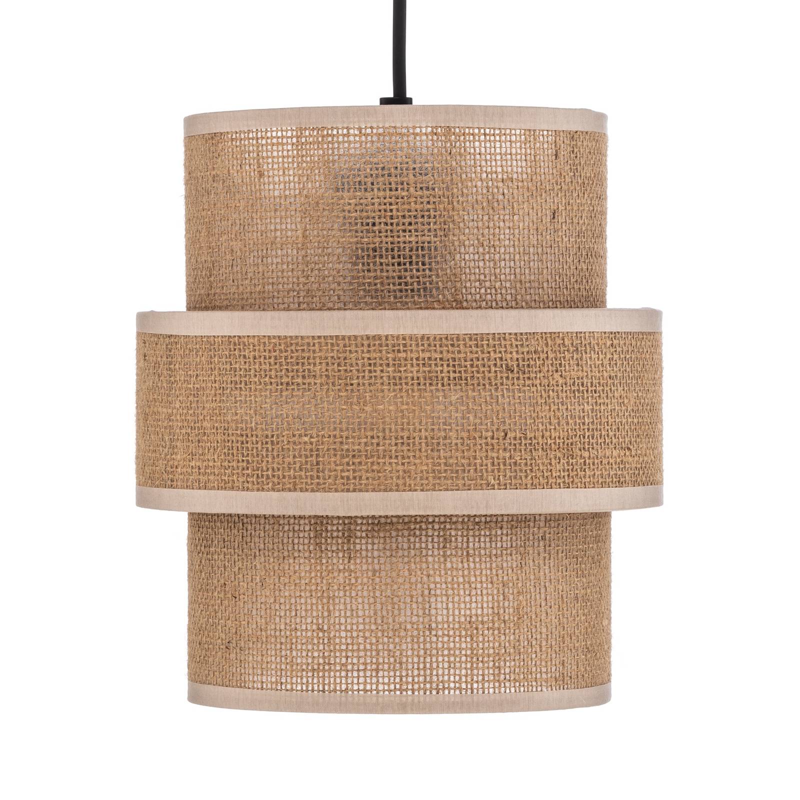 Lampa wisząca Calisto, Jute, naturalny brąz, 1-punktowa, Ø 20 cm